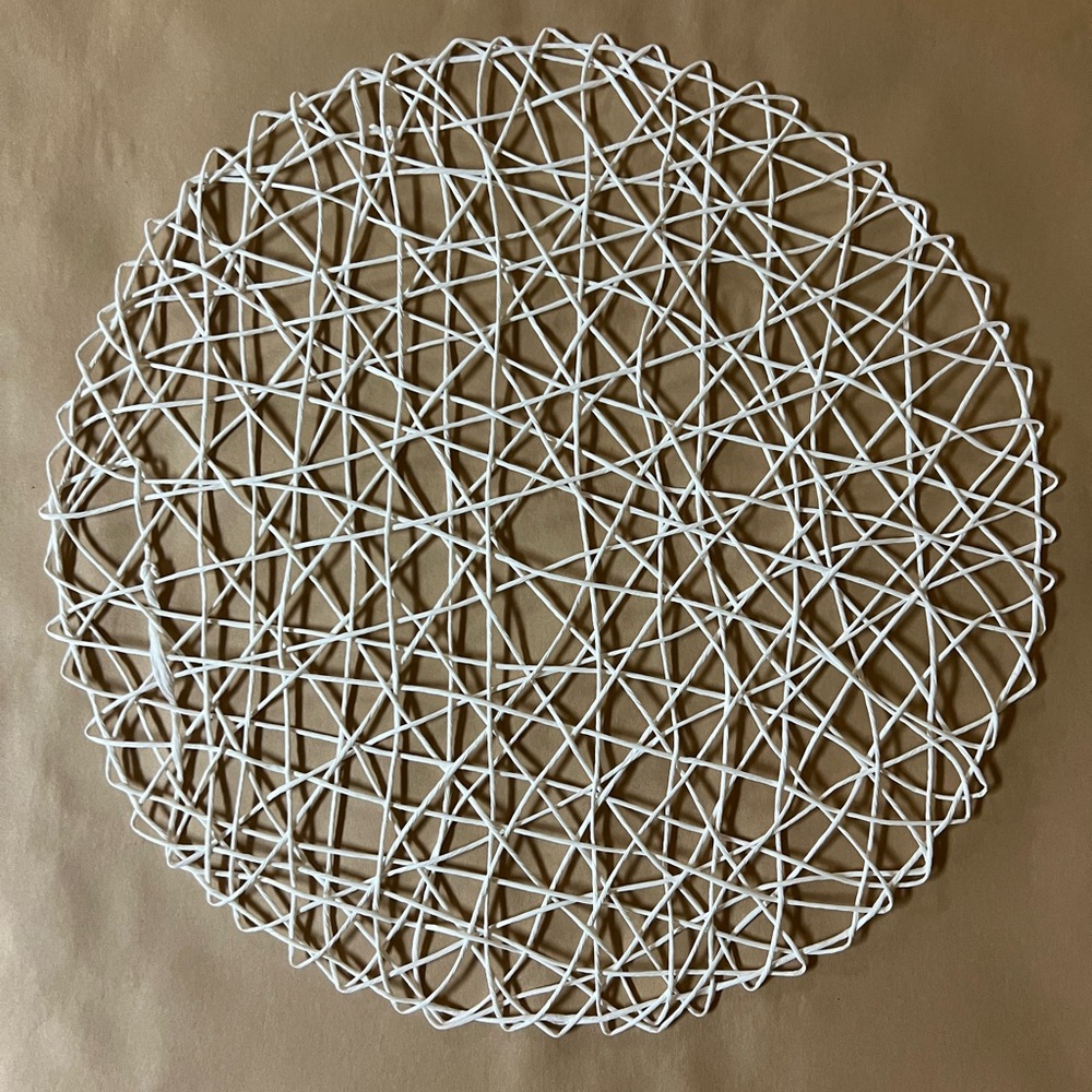 White Woven Paper Placemats - Set of 4